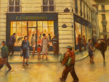 Charbonnel boutique painting by Philippe Chapeau